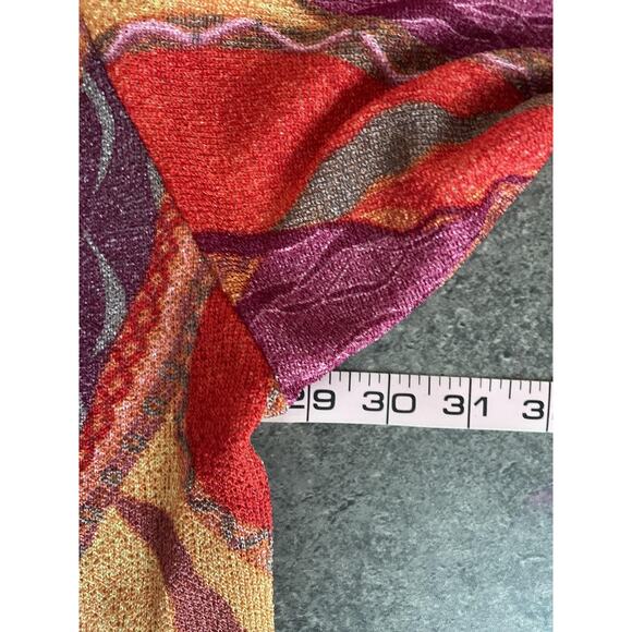 Vtg Silversilk Shirt Cardigan Sweater Mens 3XL Retro Mod Abstract Art To Wear - Picture 8 of 12